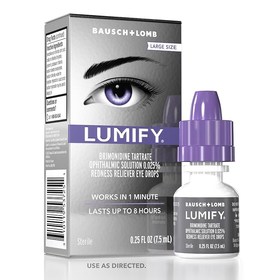 LUMIFY Redness Reliever Eye Drops, for Whiter & Brighter Looking Eyes, 0.25 Fl Oz (7.5 mL) | Amazon (US)