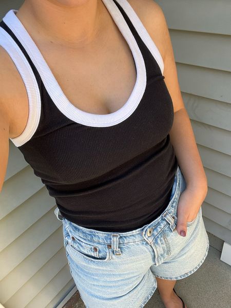 Best basic tanks! The black & white is back in stock in a few sizes.

Wearing size XS.

Women’s basics
Tank tops
Summer outfit
Casual outfit

#LTKFindsUnder100 #LTKFindsUnder50