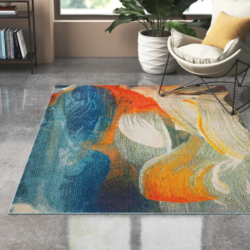 Ansela Washable Abstract Indoor Rug | Wayfair North America