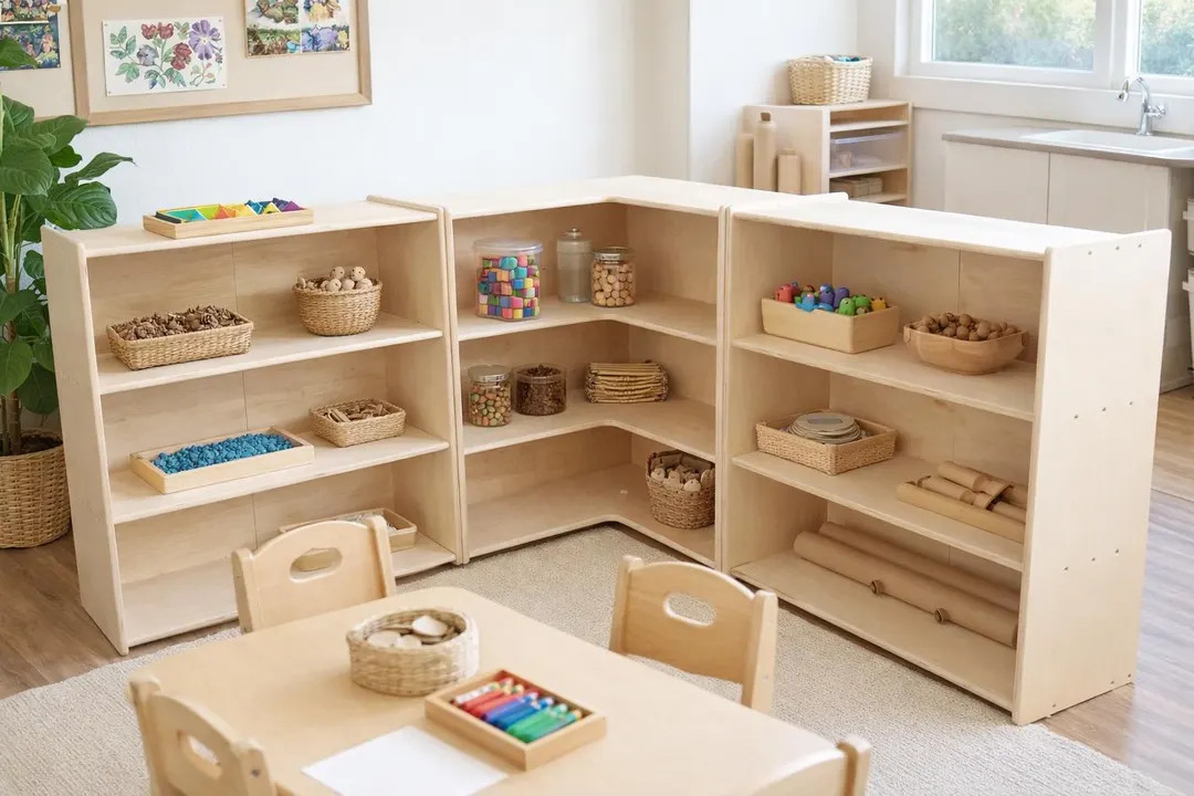 Corner Shelf Montessori Toy Shelf  Corner Toyshelf Montessori Wooden Furniture Nursery Gift Corne... | Etsy (US)