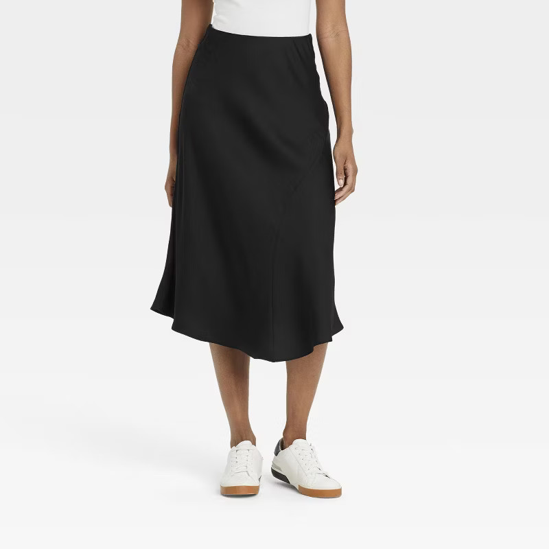 Women's High-Rise Midi Slip Skirt - A New Day™ | Target