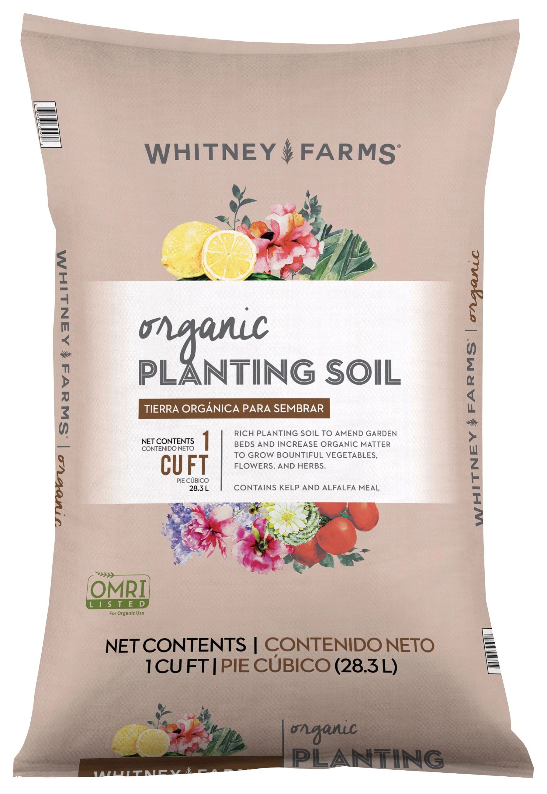 Whitney Farms Organic Planting Soil, Premium Blend for In-ground Vegetable and Flower Beds, 1 cu.... | Walmart (US)