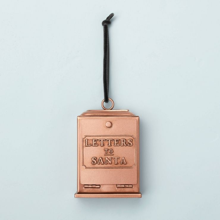 Mini Letters To Santa Vintage Mailbox Christmas Tree Ornament Copper Finish - Hearth &#38; Hand&#... | Target