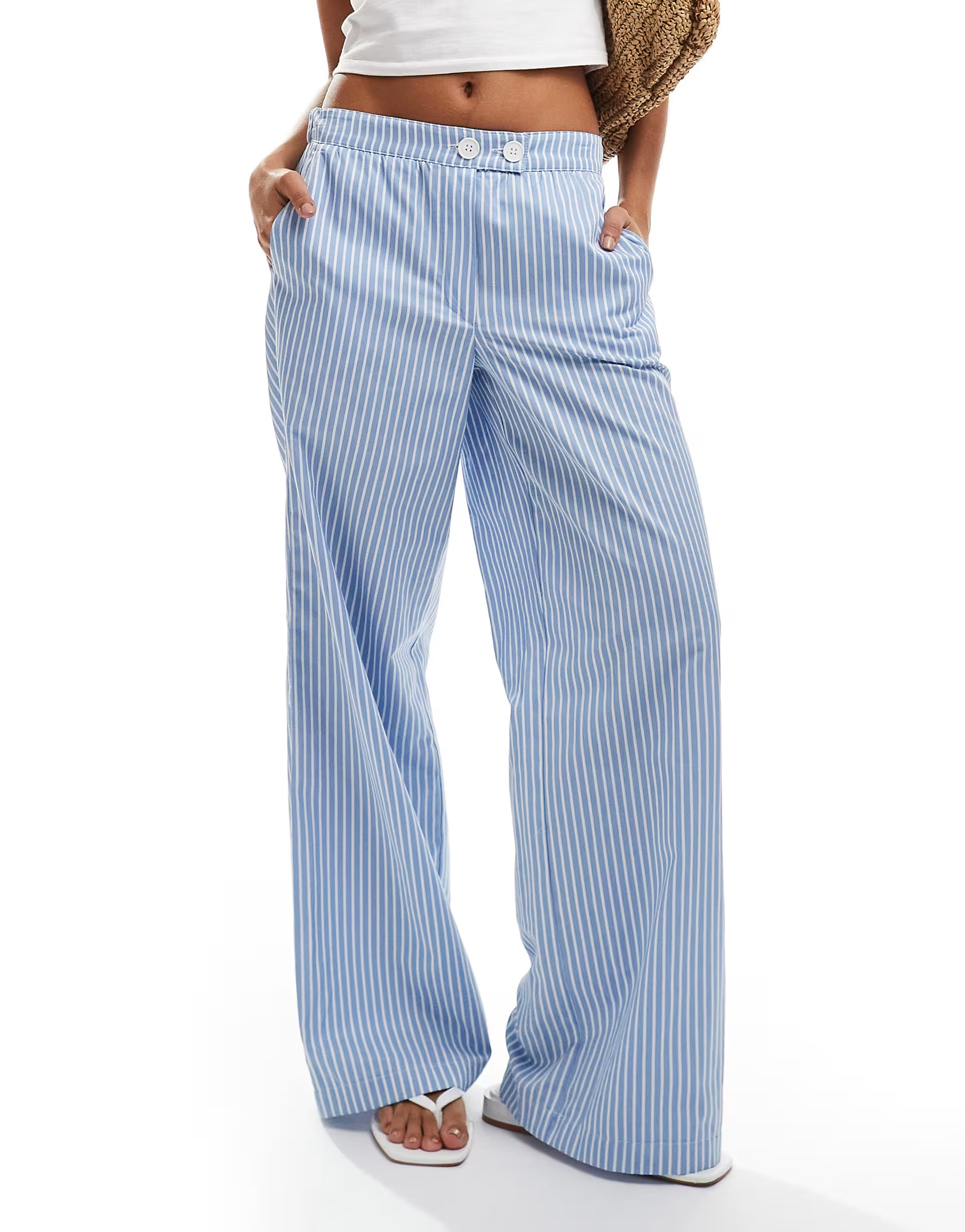 Reclaimed Vintage pull on striped pants | ASOS (Global)