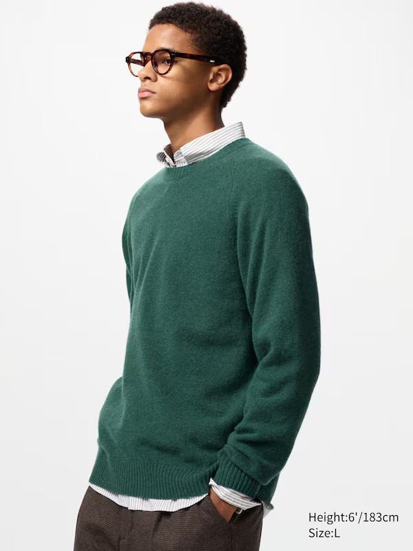 Lambswool Crew Neck Jumper | UNIQLO (UK)