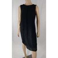 Black Dress Women's Dressy Sleeveless Semi Sheer Layers Over Solid Stretchy Chic Lux Excellent Like New Condition By Style & Co Size 6 | Etsy (US)