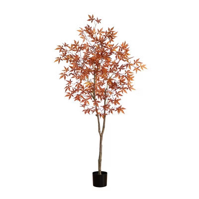 Nearly Natural 6-ft Autumn Japanese Maple Artificial Fall Tree | Target