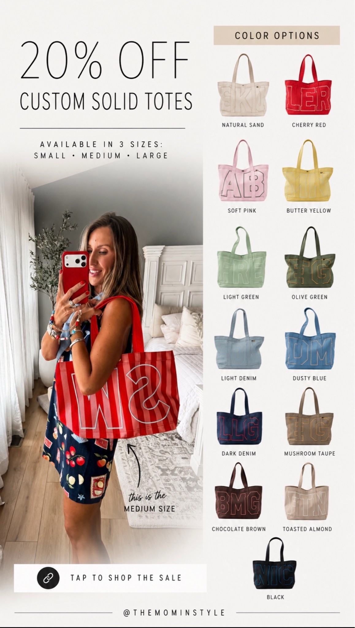 Custom totes on sale sitewide only happens twice a year

#LTKootd #LTKOver40 #LTKSaleAlert