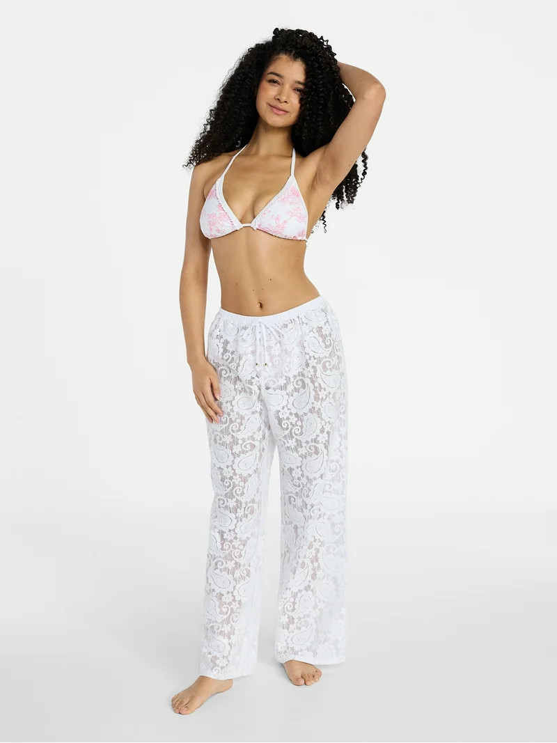 No Boundaries Lace Pants Swim Coverup, Women’s XXS-XXL | Walmart (US)