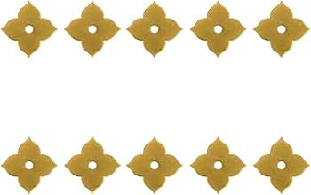 Tiazza 10Pcs Clover Brass Backplate Washers Classical Furniture Decoration Gasket Brass Hardware ... | Amazon (US)