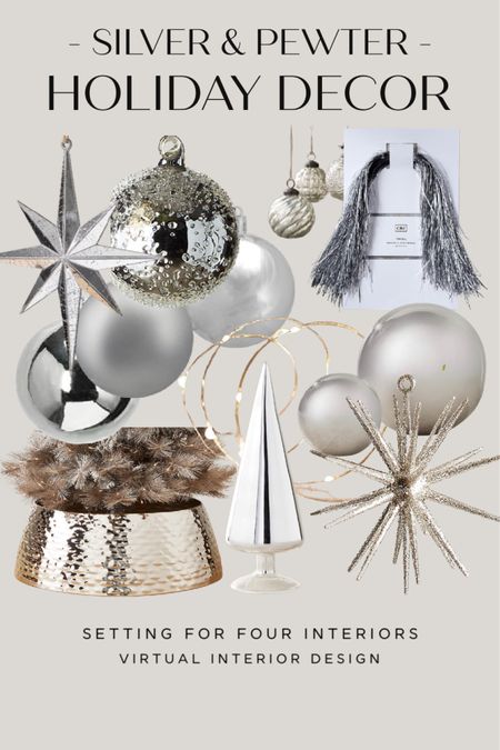 Silver and Pewter Holiday Decor

Neutral, natural, earthy, new, metallics, Christmas, organic modern, transitional, farmhouse, modern, McGee, Amazon home, Amazon finds, founditonamazon, tree collar, Christmas tree, ornaments, star, tinsel, tabletop, garland, living room, mantel, mantle, fireplace, budget, affordable, splurge, save, Crate & Barrel 

#LTKsalealert #LTKHoliday #LTKhome