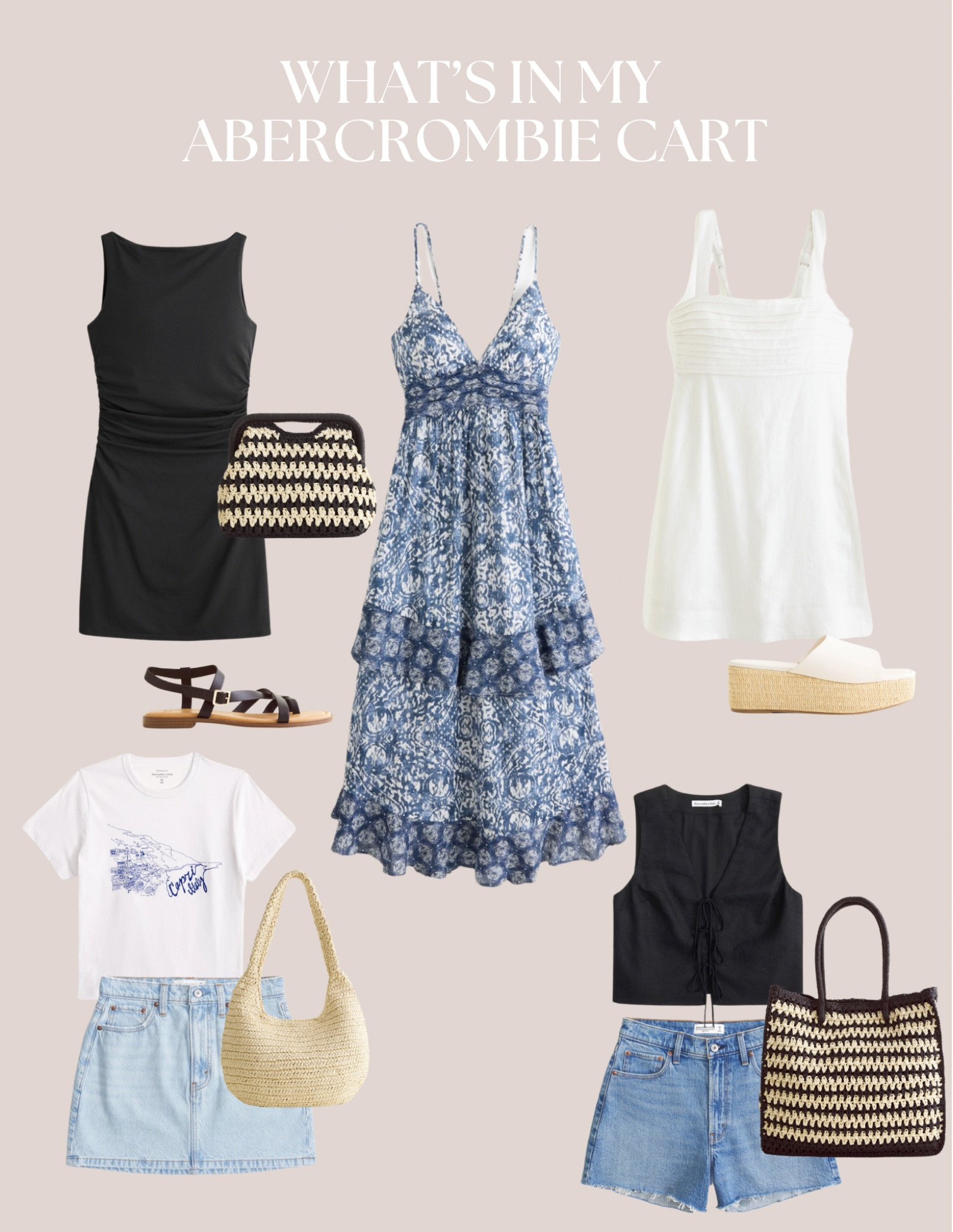 what i’ve got my eyes on from abercrombie - use code: AFTIA for 20% off !!

summer dress, mini dress, cropped graphic tee, denim shorts, raffia bag, blue floral maxi dress, vacation outfits, sandals

#LTKshoecrush #LTKstyletip #LTKsalealert