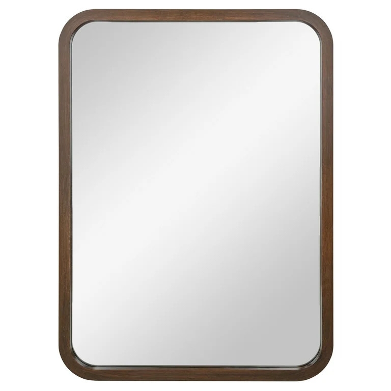 Mainstays 22" x 30" Walnut Wall Mirror | Walmart (US)