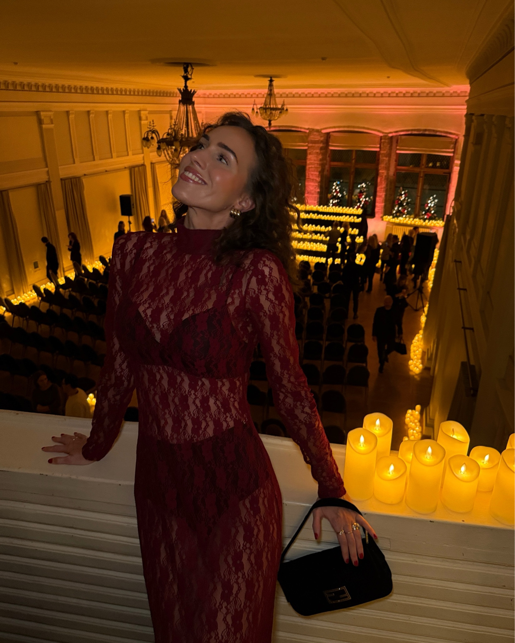 Red lace see through maxi dress outfit night out valentines 

#LTKpartywear #LTKdatenight #LTKeurope