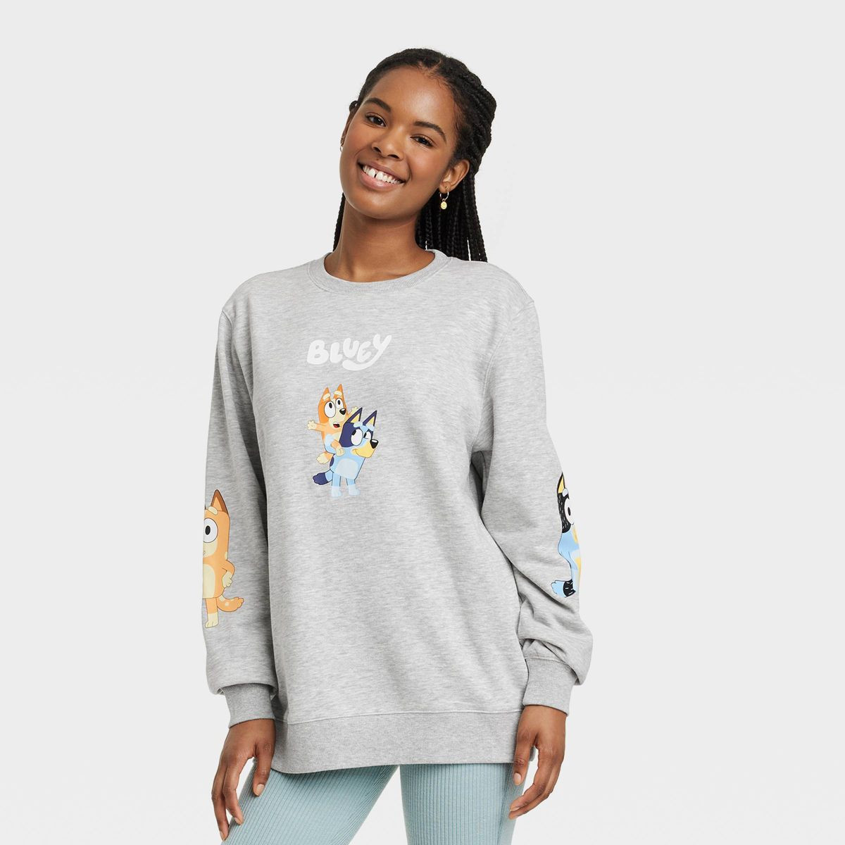Women's Bluey Graphic Sweatshirt - Gray | Target