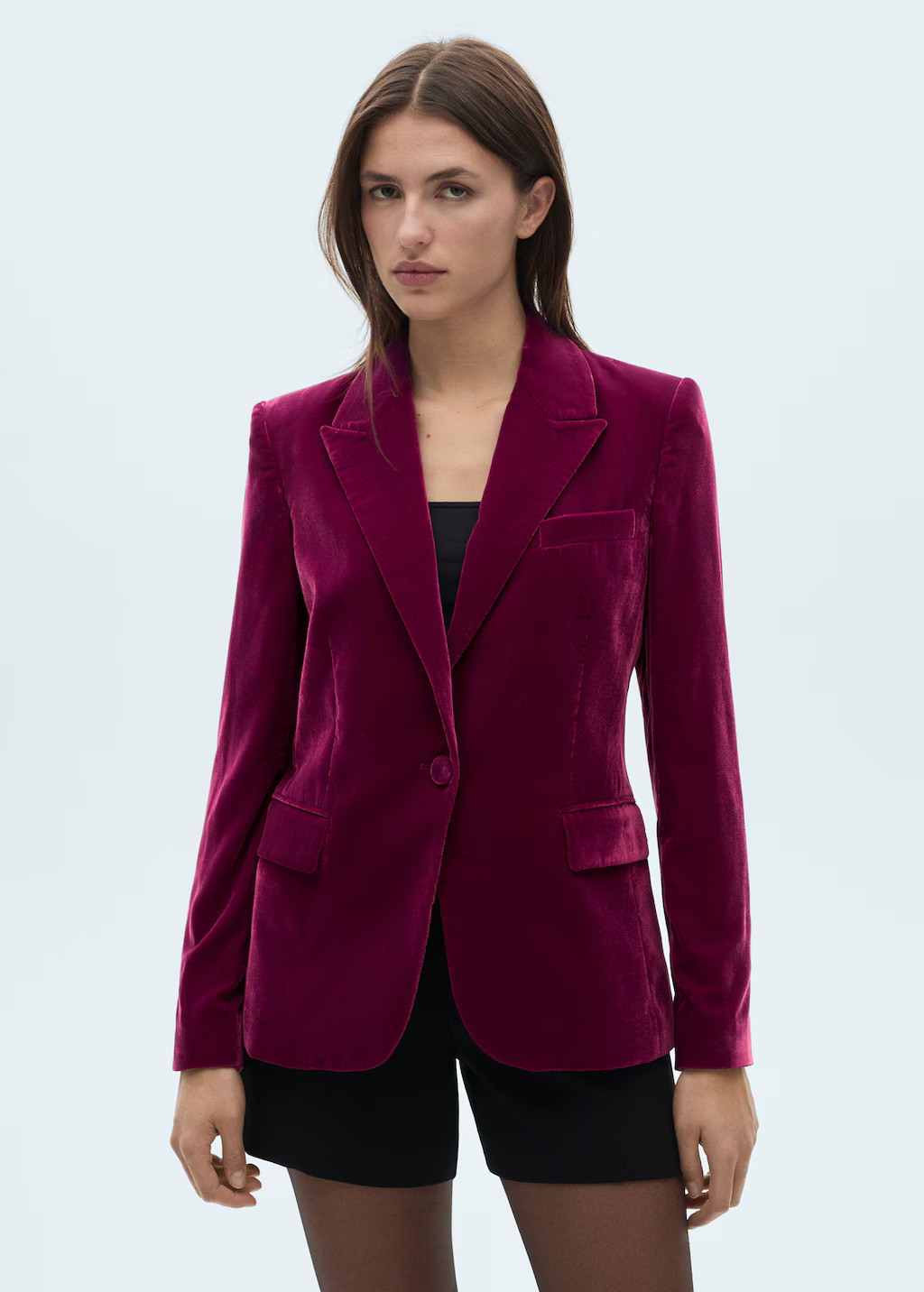 Velvet blazer - Women | MANGO USA | Mango (US/MX/AU)