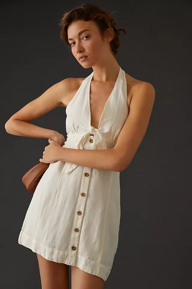 Maeve Halter Slim Mini Dress | Anthropologie (US)