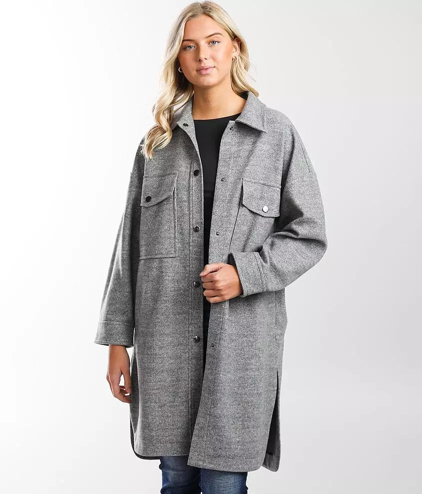 Shinestar Brushed Trench Jacket | Buckle