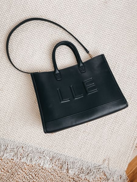 beautiful, high quality black tote bag with custom monogram - fall handbag, winter handbag, neutral tote 

#LTKstyletip #LTKworkwear #LTKitbag