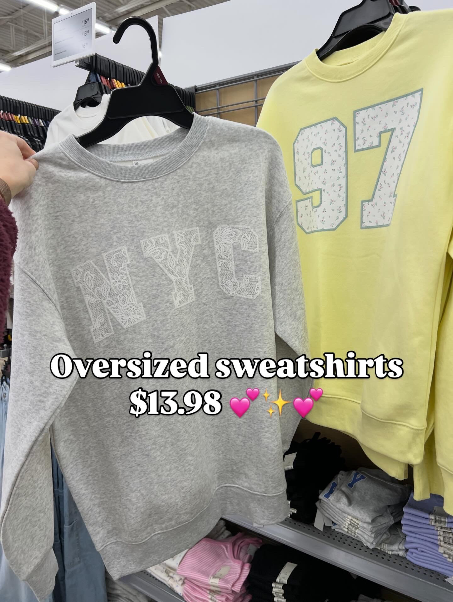 Walmart sweatshirts these are cozy and oversized 