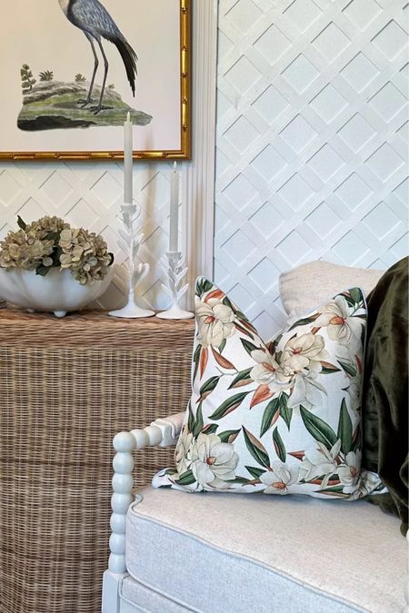 Holiday pillow, magnolia, accent chair, coastal Christmas

#LTKHoliday #LTKSeasonal #LTKhome