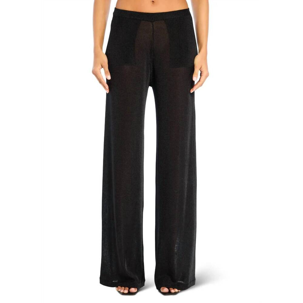 NEW SER.O.YA sheldon metallic knit pant in black | Poshmark