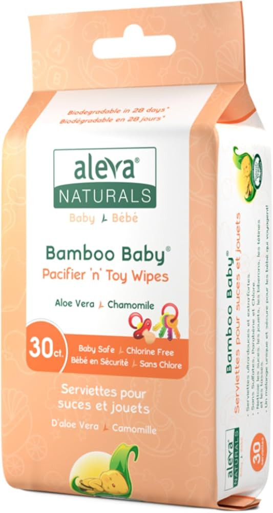 Aleva Naturals Bamboo Baby Pacifier and Toy Wipe | Amazon (US)