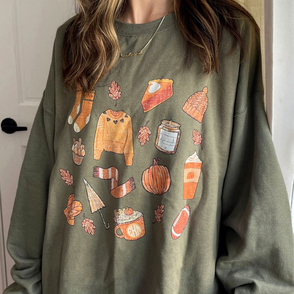 Monogrammed 'All The Fall Things' Crewneck Sweatshirt | United Monograms