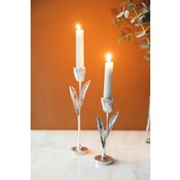 Silver Leaf Candle Holder Set Botanical Dining Decor | Etsy (US)