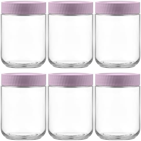 Danmu 16 oz Overnight Oats Containers with Lids,Meal Prep Containers 6 Pack,Mason Jars 16 oz with... | Amazon (US)