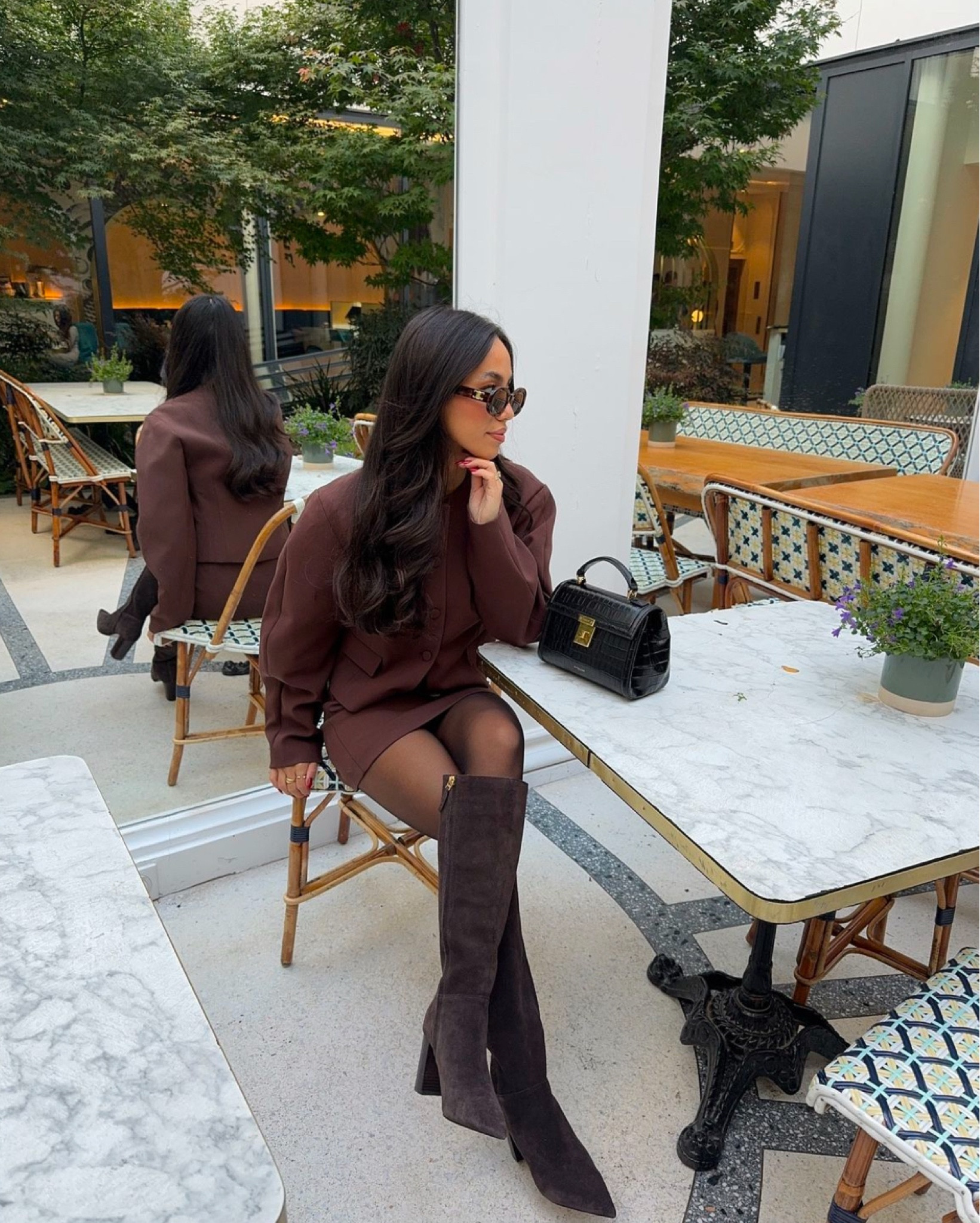 All the autumnal yummy shades of chocolate brown 🍂 wearing a Zara tailored co ord jacket and mini skirt, have linked similar below, styled with knee high suede boots

#LTKautumn #LTKstyletip #LTKworkwear