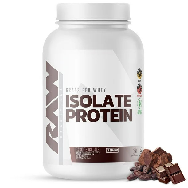 RAW 25g Grass Fed Whey Isolate Protein Powder, Dark Chocolate, 1.97 lbs. | Sam's Club