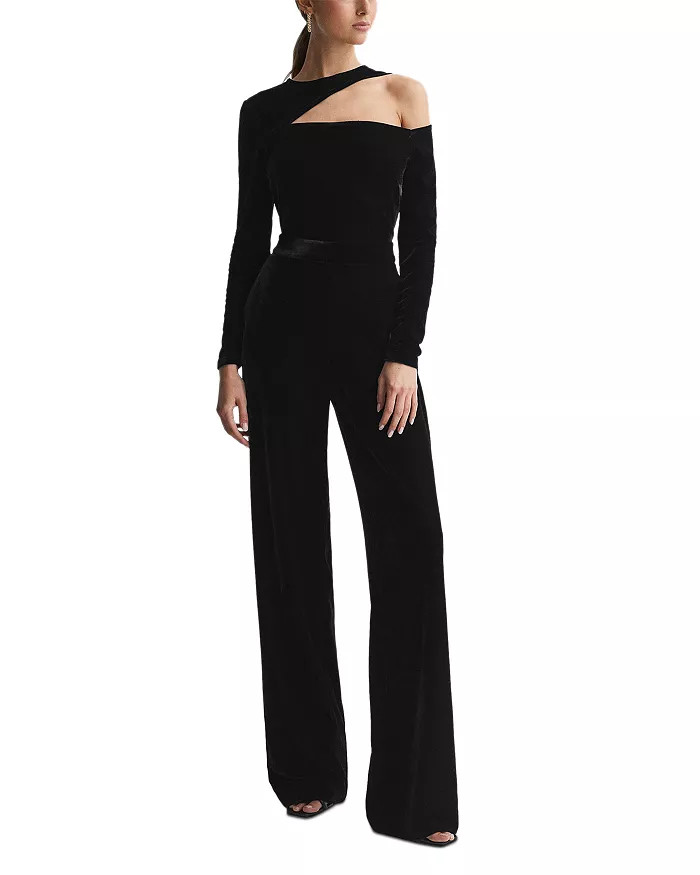 Adele Cut Out Velvet Long Sleeve Jumpsuit | Bloomingdale's (US)