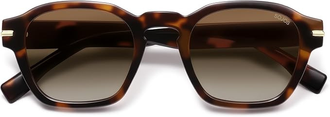 SOJOS Vintage Retro Square Polarized Sunglasses Men Standard Fit Trendy Womens Sun Glasses SJ2382 | Amazon (US)