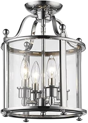 Z-Lite 134SFM 4 Light Semi Flush Mount, Chrome | Amazon (US)