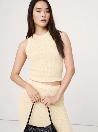 Bouclé Cotton Sweater Tank | Banana Republic (CA)