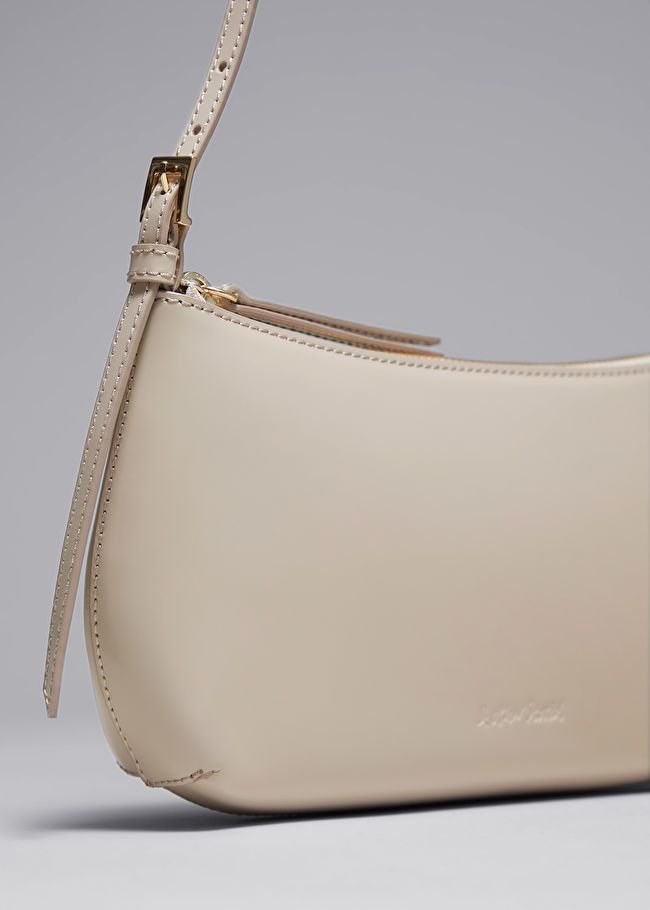 Glossed-Leather Shoulder Bag - Cream - & Other Stories GB | & Other Stories (EU + UK)