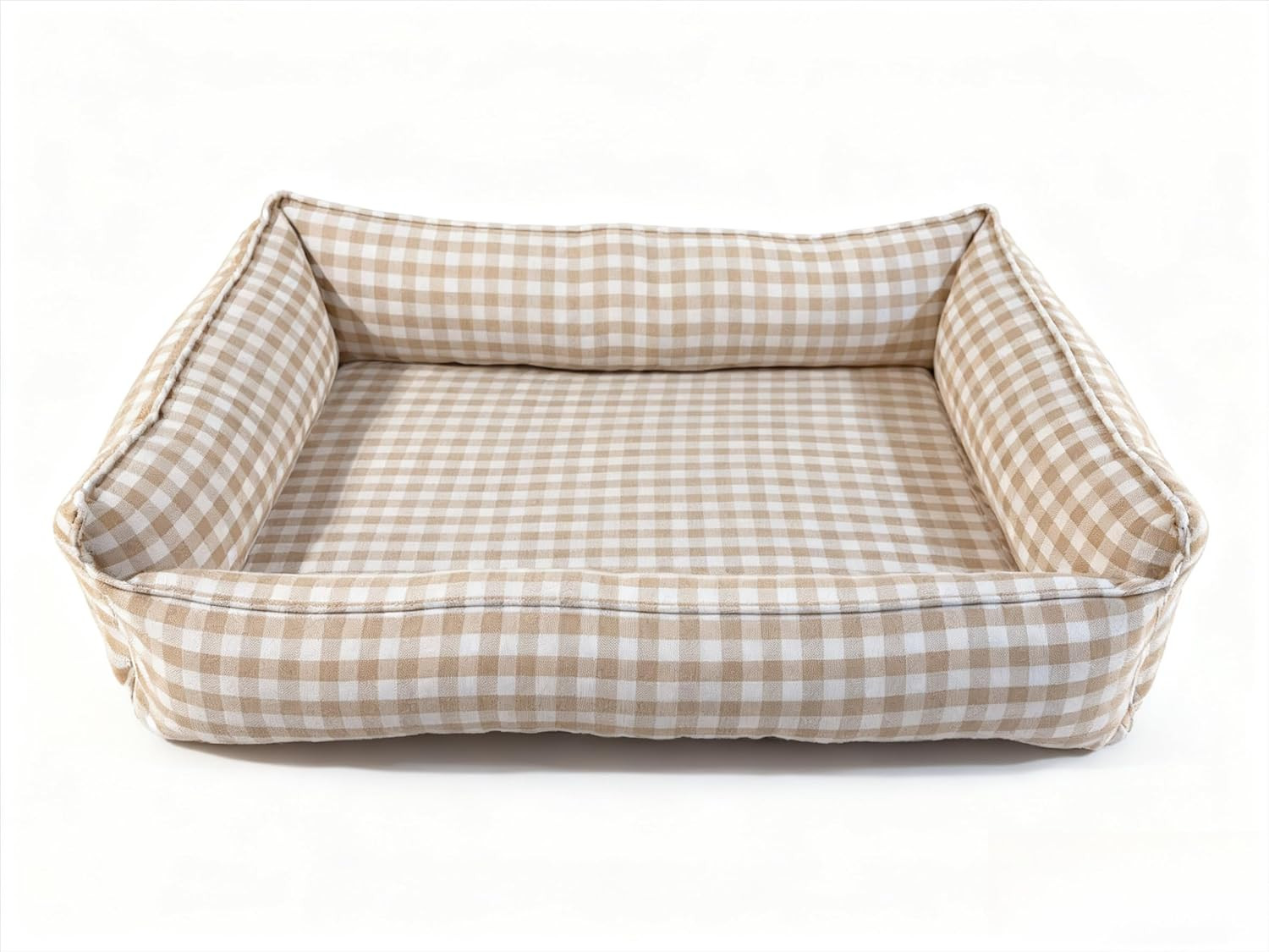 Gingham Dog Bed with Removable Covers for Small Dogs Rectangular All-Season Plaid Dog Bed Gingham... | Amazon (US)