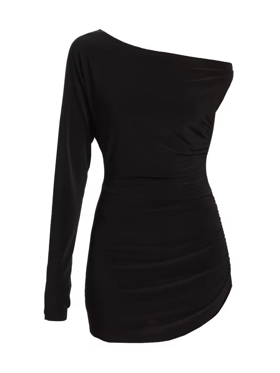 One-Shoulder Draped Minidress | Saks Fifth Avenue