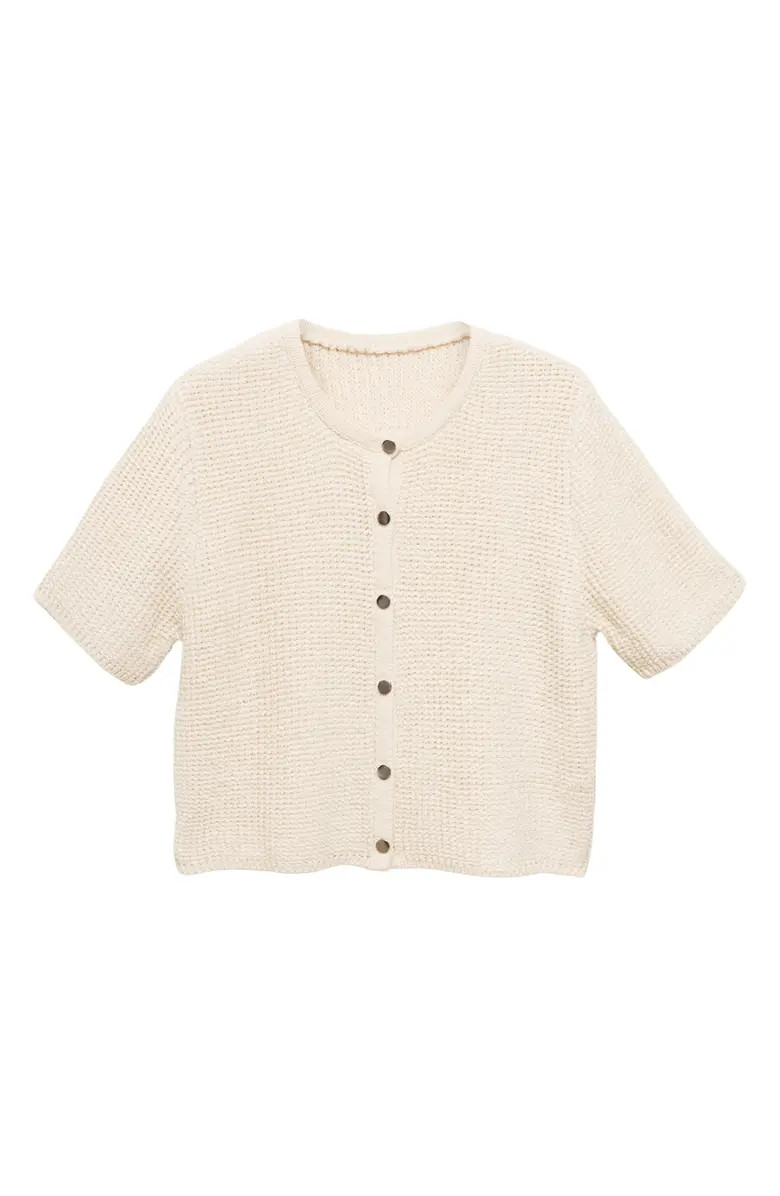 MANGO Radiant Open Stitch Boxy Cardigan | Nordstrom | Nordstrom