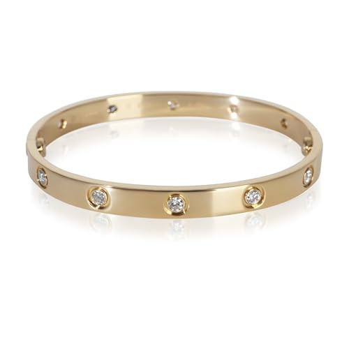 Cartier, Pre-Loved Love Bracelet, Yellow Gold, Diamond, 17 cm | Amazon (US)