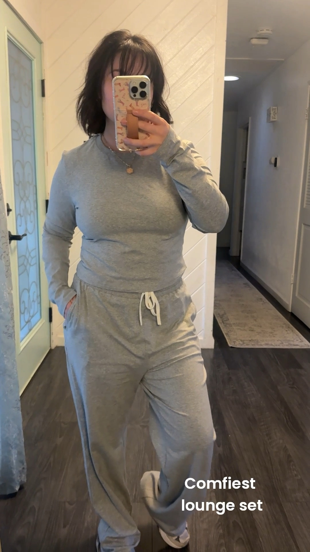 A lounge set that you will feel comfortable & cute in. I’m  5’3 149lbs wearing size large. The bottoms are a little long but doesn’t bother me and the material is breathable & stretchy 

#LTKSaleAlert #LTKGiftGuide #LTKMidsize