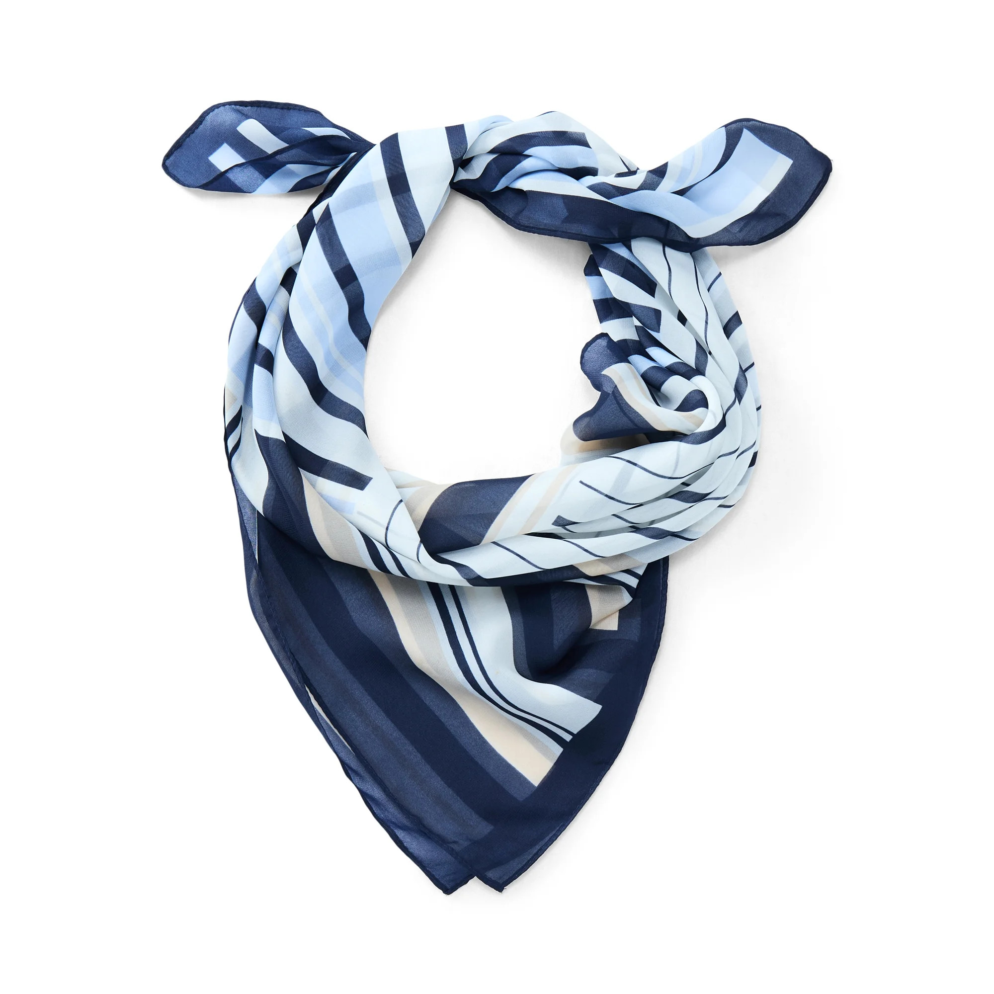 Time and Tru Women's Stripe Scarf for Adults with Bold Collage Pattern | Walmart (US)
