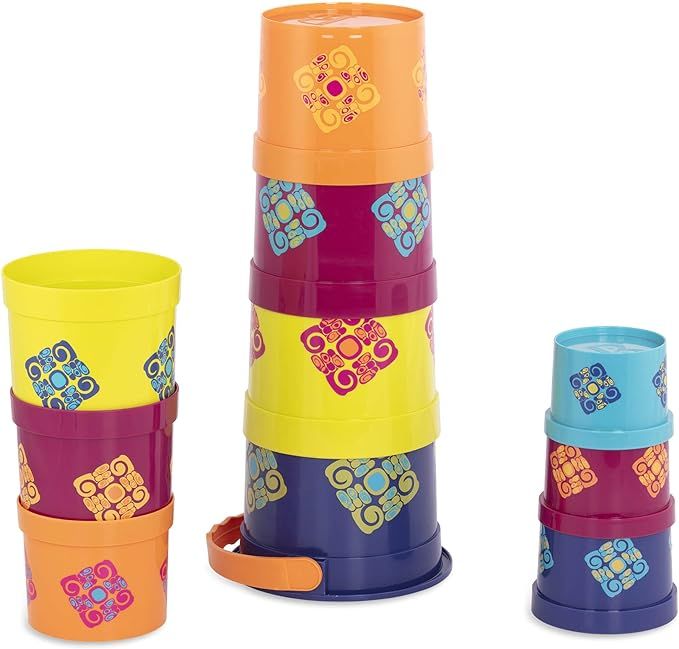 B. toys – Stacking Cups – 10 pcs – Colorful Nesting Cups – Bath & Backyard – Stackable ... | Amazon (US)