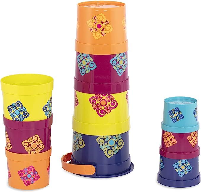 B. toys – Stacking Cups – 10 pcs – Colorful Nesting Cups – Bath & Backyard – Stackable ... | Amazon (US)