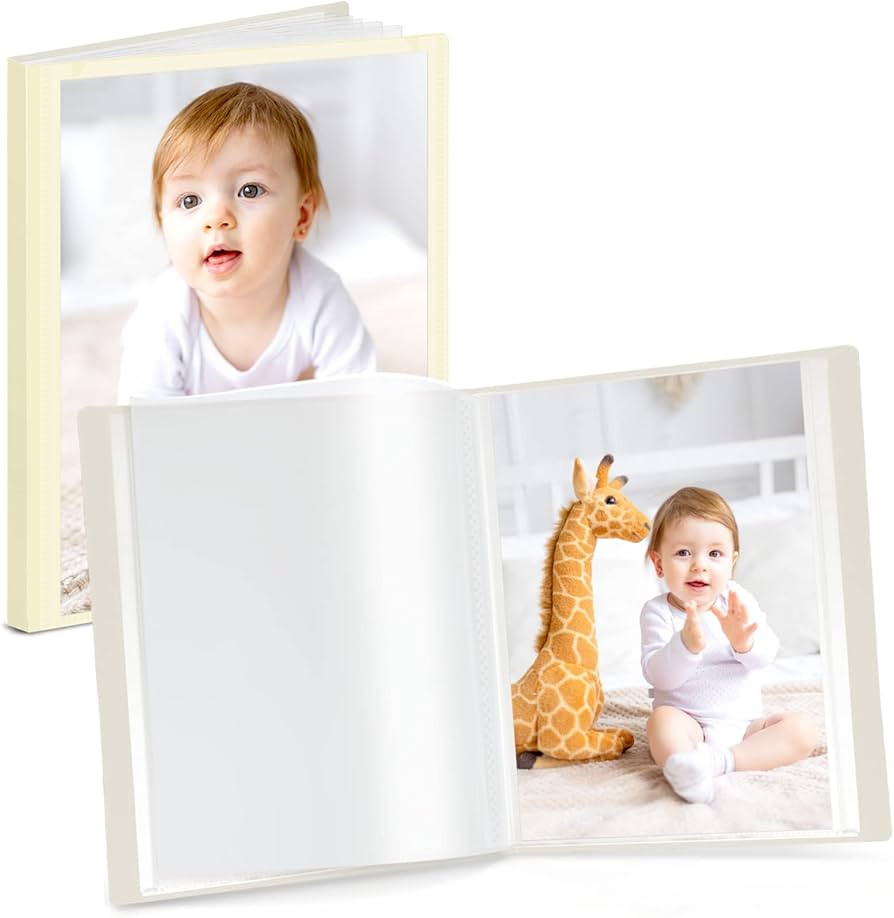 CRANBURY Small Photo Album 5x7 (Ivory), 2-Pack Plastic Photo Book, 24 Pockets Show 48 Pictures, M... | Amazon (US)