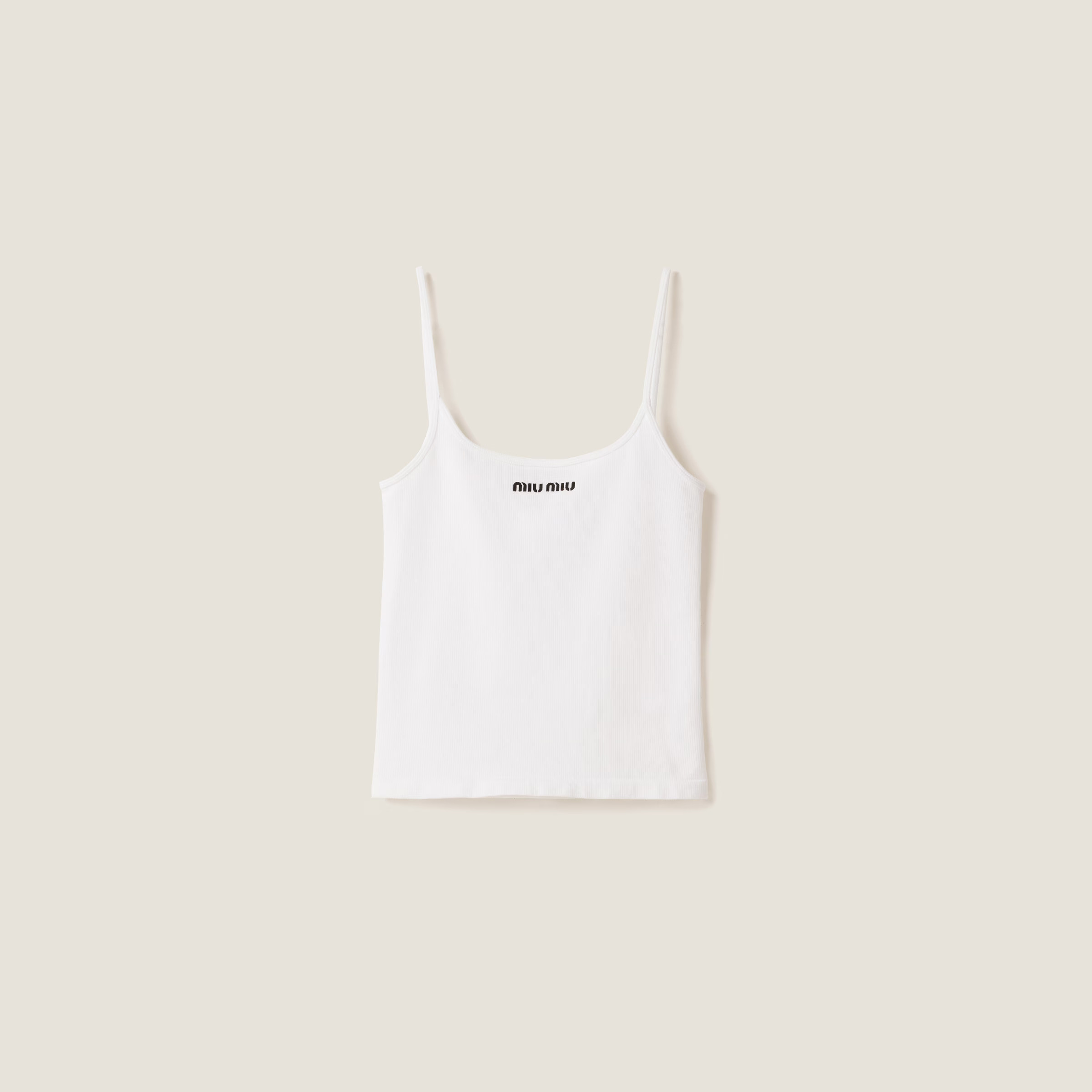 White Seamless Top | Miu Miu | Miu Miu US
