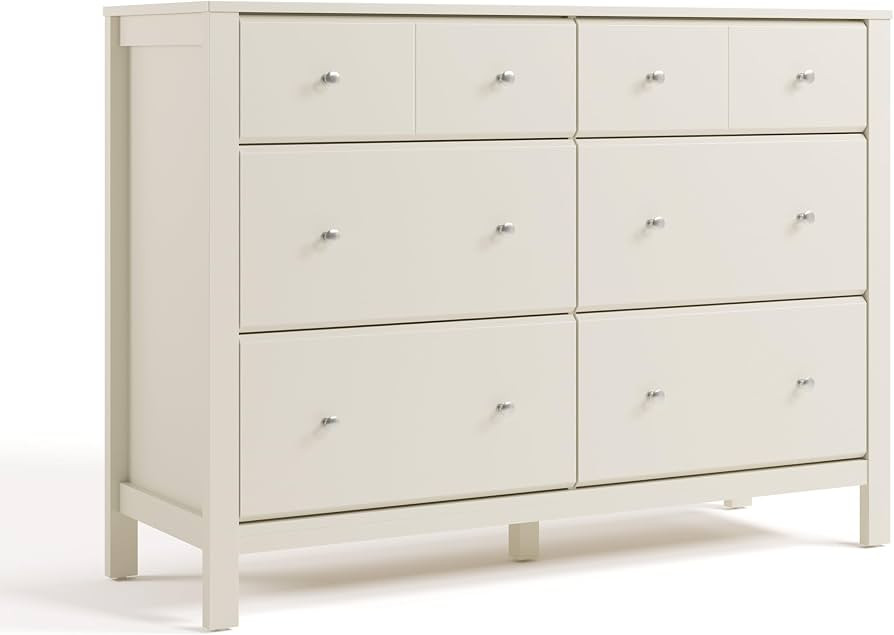 Storkcraft Horizon 6 Drawer Dresser (Frosted Oat) – GREENGUARD Gold Certified Dresser for Nurse... | Amazon (US)