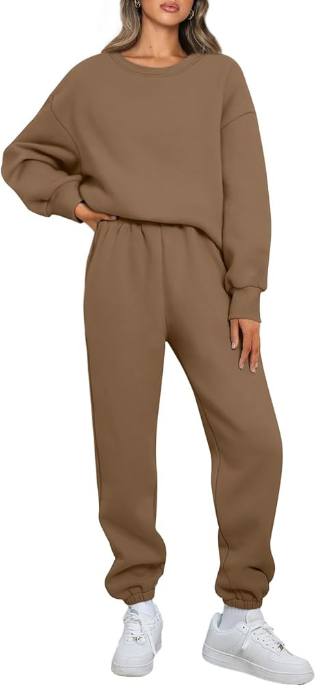 AUTOMET Womens 2 Piece Outfits Sweatsuit Lounge Sets Oversized Sweatshirt Baggy Sweatpants Fall F... | Amazon (US)