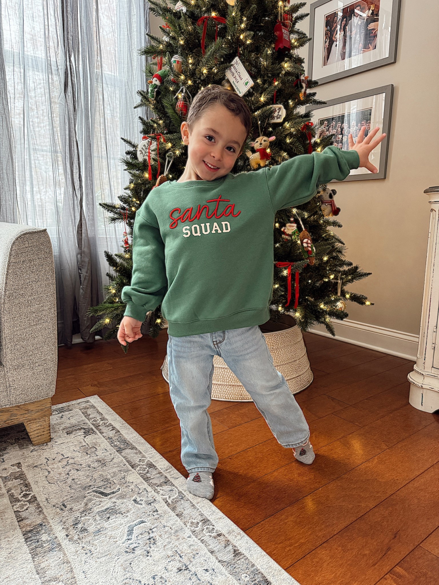 Luca loved his Target embroidered Christmas sweatshirt so much he had to put it on the second it was gifted to him! His Christmas socks, too! 🥰  It’s still on sale for Black Friday, so I’m linking it here along with everything else that I put into the kids’ toddler Christmas baskets!

#LTKCyberWeek #LTKKids #LTKHoliday